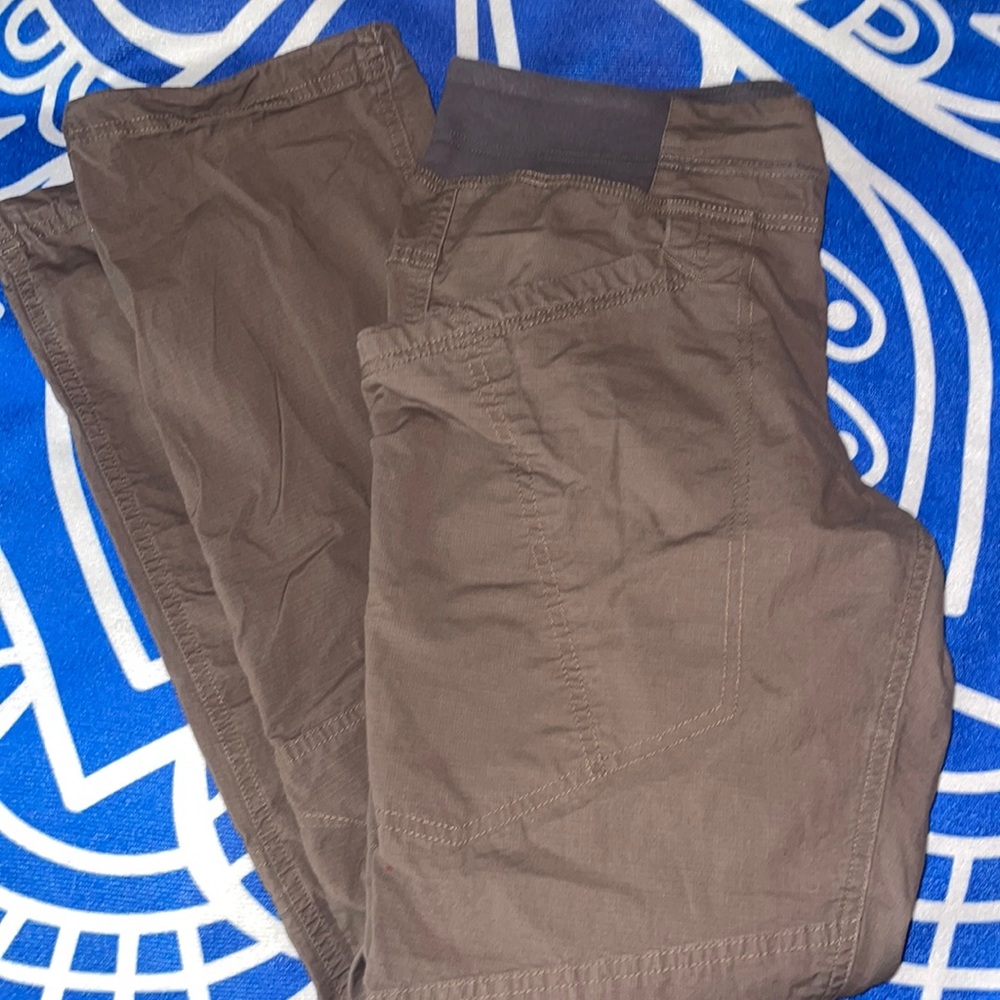 Prana elastic waist khaki pants.